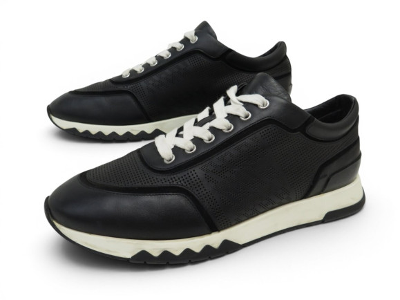 chaussures hermes baskets addict h211931 43 cuir noir