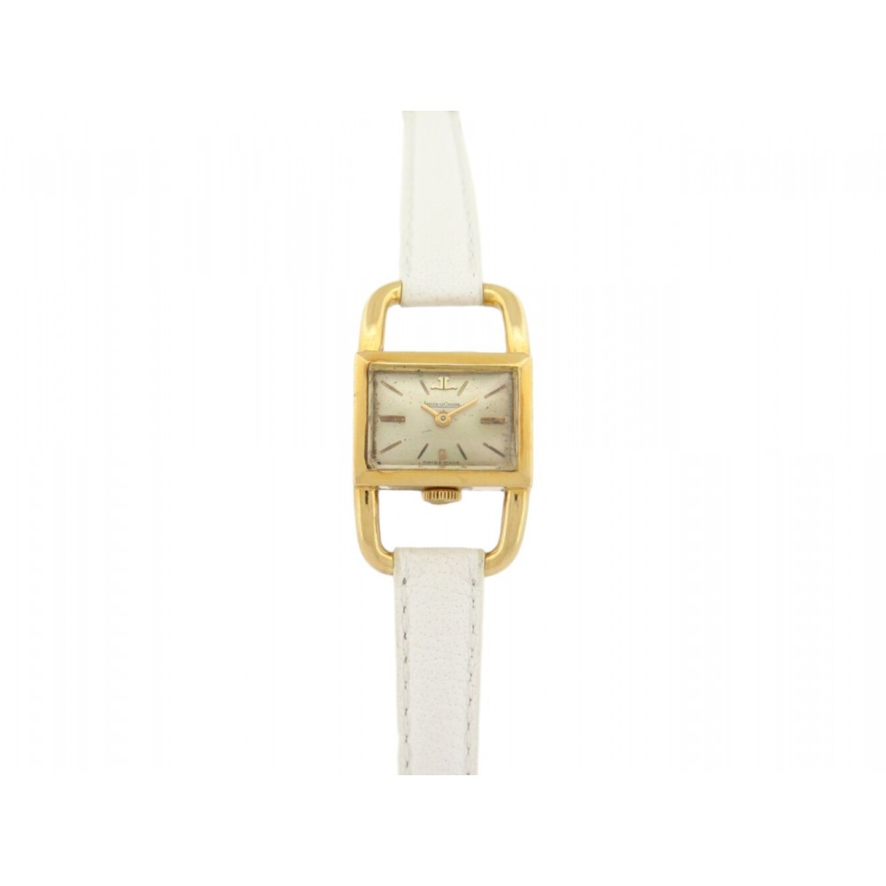 VINTAGE MONTRE JAEGER LECOULTRE ETRIER 1670 BOITIER OR JAUNE 18K MECANIQUE WATCH