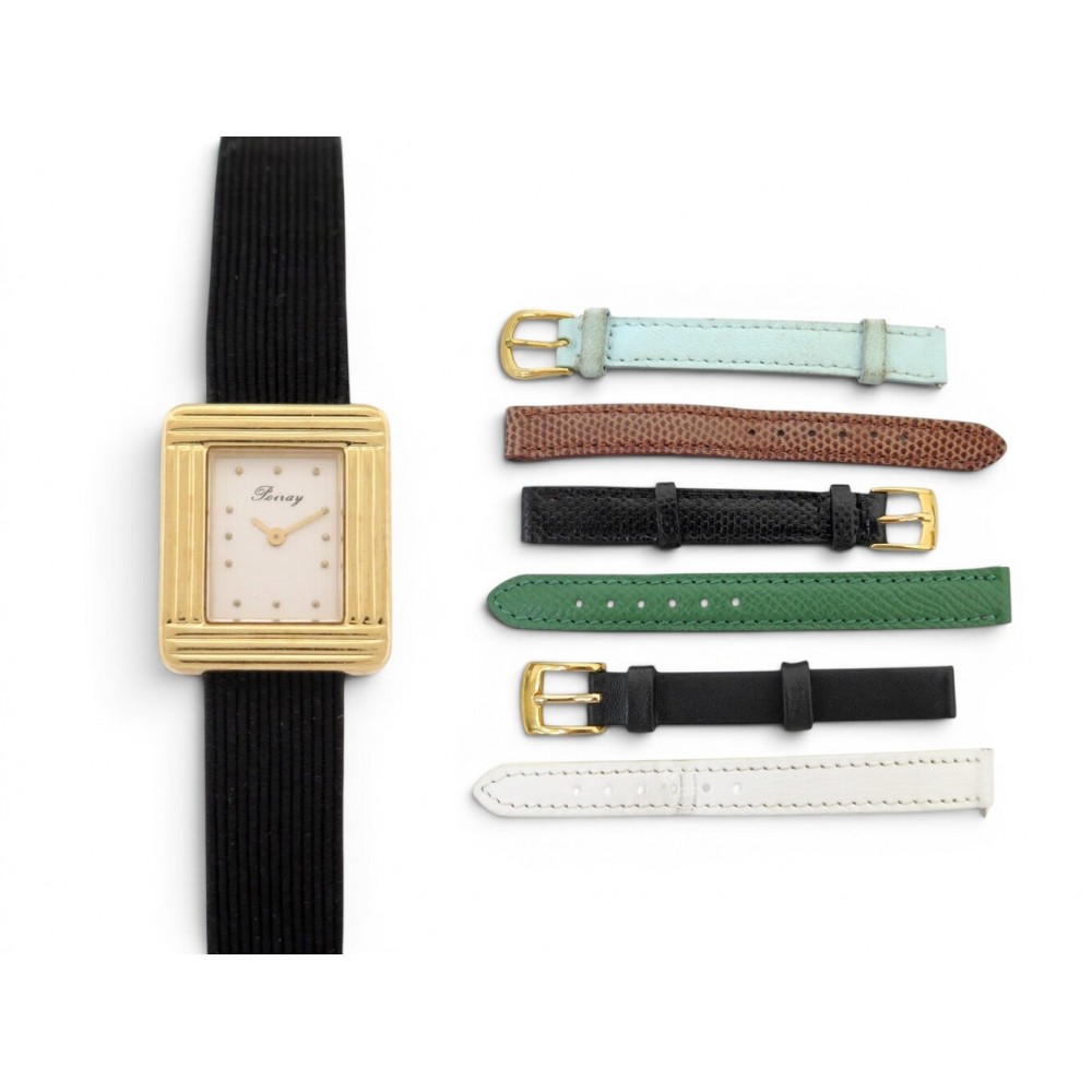 MONTRE POIRAY MA PREMIERE MINI 21MM OR JAUNE 18K QUARTZ +7 BRACELETS WATCH 6200€
