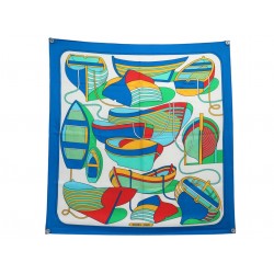 FOULARD HERMES THALASSA PIERRE PERON CARRE 90 SOIE MULTICOLORE SILK SCARF 580€