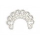 RARE NEUF VINTAGE BROCHE DIOR DIADEME STRASS EN METAL ARGENTE SILVER BROOCH 550€