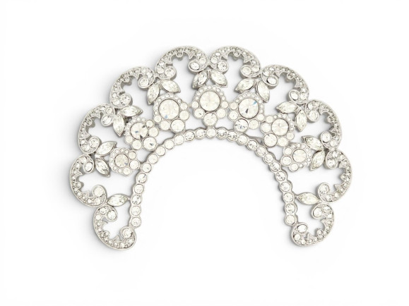 rare broche dior diademe strass en metal