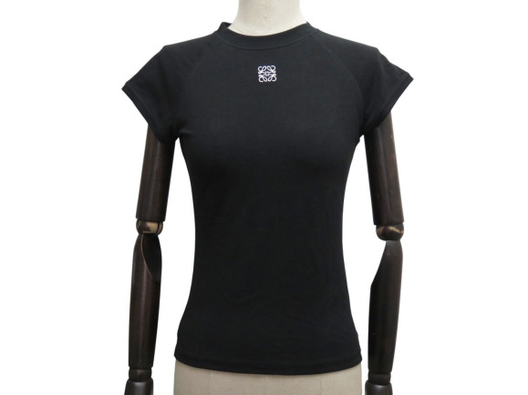t shirt loewe ajuste en coton melange anagram noir s