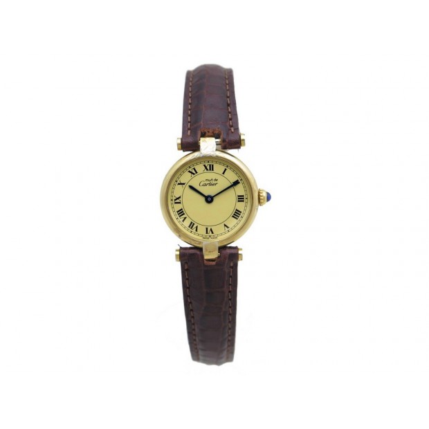 must de cartier vermeil quartz watch