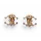 VINTAGE BOUCLES D'OREILLES CHANEL 1995 LOGO CC STRASS CONSTELLATION EARRINGS