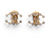 boucles d'oreilles chanel 1995 logo cc strass
