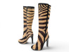 chaussures fendi bottes imprime zebre en cuir de