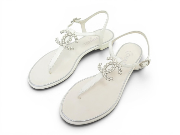 chaussures sandales chanel g34423 tongs logo cc
