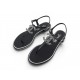 NEUF CHAUSSURES SANDALES CHANEL G34423 TONGS LOGO CC 38 EN CUIR NOIR SHOES 1450€