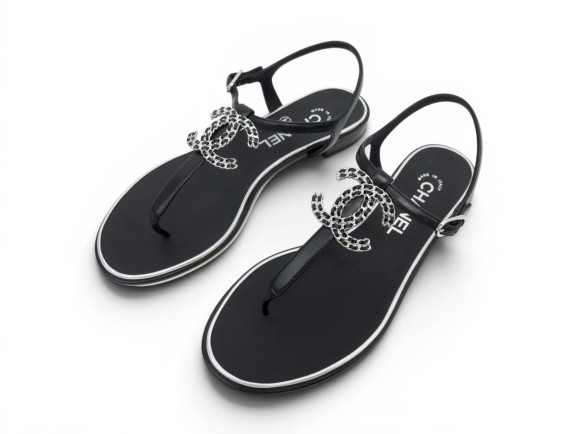  chaussures sandales chanel g34423 tongs logo cc