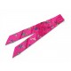NEUF FOULARD HERMES TWILLY LES PARISIENNES KIRAZ SOIE FUCHSIA + BOITE SCARF 215€