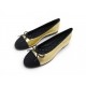 NEUF CHAUSSURES CHANEL BALLERINES LOGO CC NOEUD G36490 39 CUIR FLAT SHOES 960€