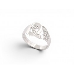 NEUF BAGUE DINH VAN 267512 MENOTTES R10 EN OR BLANC 18K & 12 DIAMANTS RING 2990€