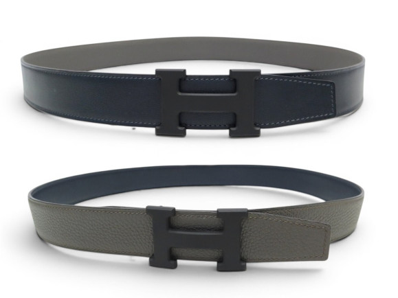 ceinture hermes boucle h 32mm pvd noir 90 en cuir