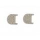 BOUCLES D'OREILLES DIOR LOGO CDEN METAL ARGENTE ET STRASS + POCHON EARRINGS 450€