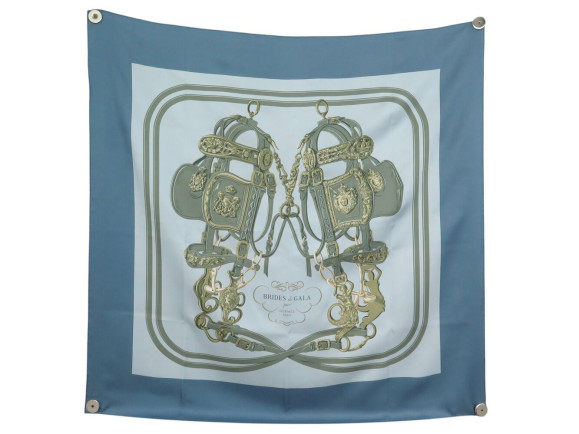 foulard hermes brides de gala en soie grygkar