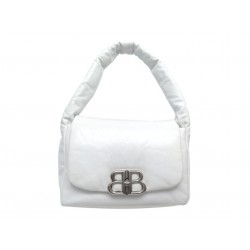 NEUF SAC A MAIN BALENCIAGA MONACO 787896 PORTE EPAULE EN CUIR BLANC PURSE 2290€
