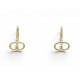 NEUF BOUCLES D'OREILLES CELINE CREOLES TRIOMPHE METAL DORE GOLDEN EARRINGS 520€