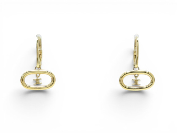  boucles d'oreilles celine creoles triomphe metal