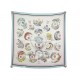 NEUF FOULARD HERMES LES ANAMORPHOSES H982853 PHILIPPE DUMAS CARRE 70 SOIE SCARF