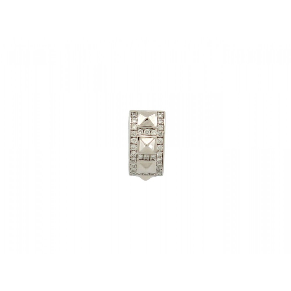 MONO BOUCLE D'OREILLE STATEMENT ROCKAWAY ARGENT 925 DIAMANTS 0.13 CTS CLOUS 890€