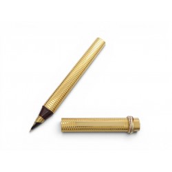 NEUF VINTAGE STYLO PLUME MUST DE CARTIER TRINITY 3 ORS PLAQUE OR GODRON PEN 500€