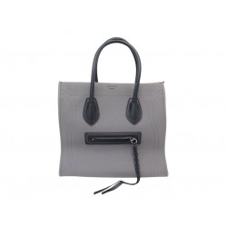SAC A MAIN CELINE LUGGAGE PHANTOM MEDIUM TOILE GRISE ET CUIR NOIR TOTE BAG 2600€