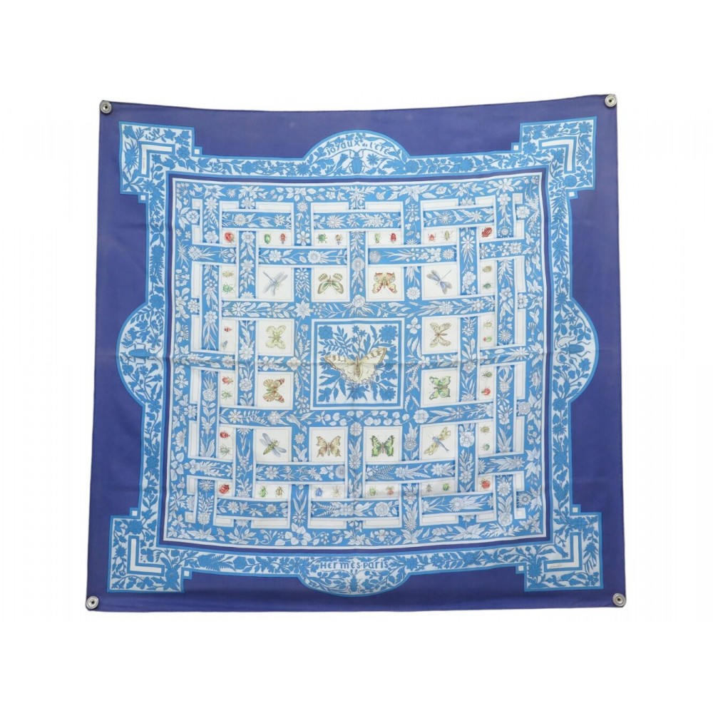 FOULARD HERMES JOYAUX DE L'ETE ANTOINE DE JACQUELOT CARRE 90 SOIE SCARF 580€