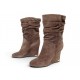 CHAUSSURES LOUIS VUITTON BOTTINES COMPENSEES 39 DAIM PLISSEES ANKLE BOOTS 1400€