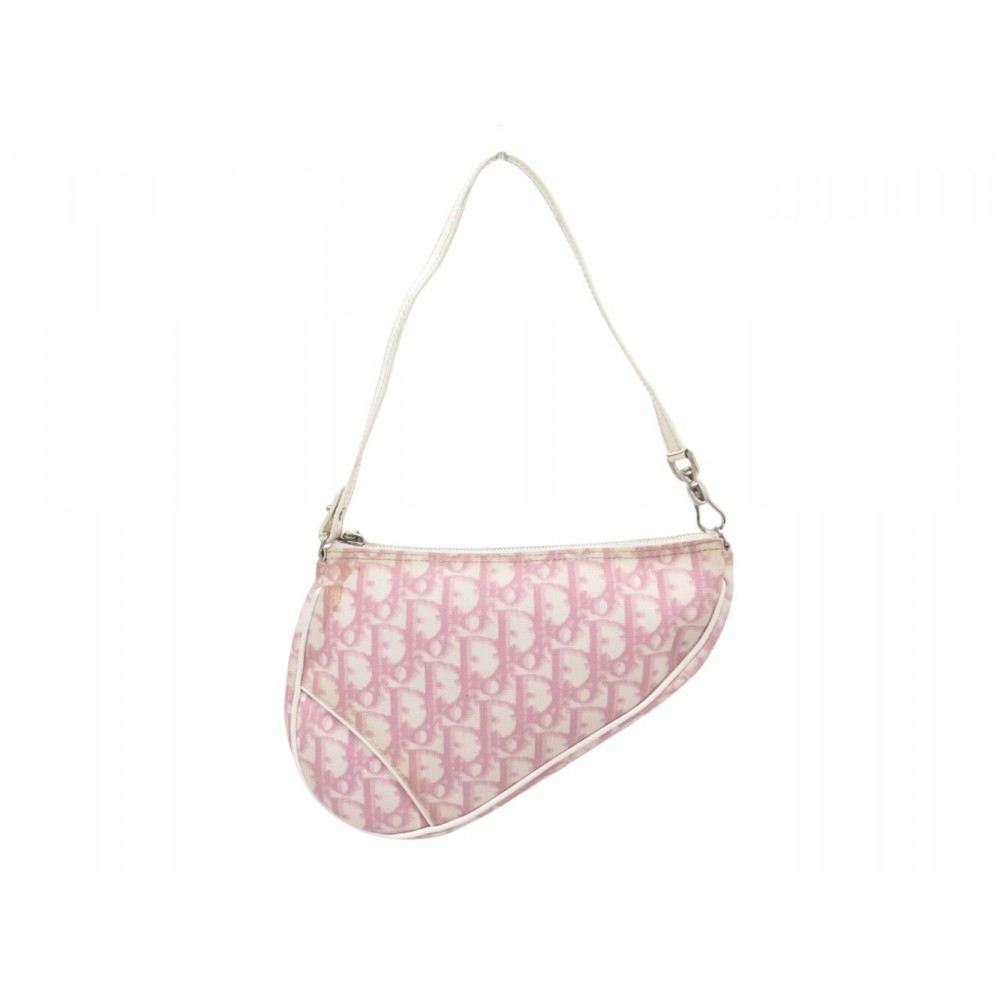 VINTAGE SAC A MAIN CHRISTIAN DIOR MINI SADDLE OBLIQUE GIRLY POCHETTE BAG 2100€