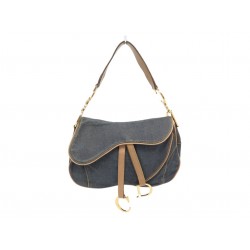 VINTAGE SAC A MAIN CHRISTIAN DIOR SADDLE TOILE DENIM EFFET USE HAND BAG 3000€