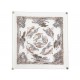 NEUF FOULARD HERMES LES GUEPARDS EN COTON 80 BLANC DE ROBERT DALLET SCARF 490€