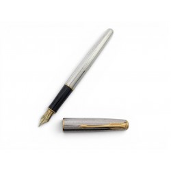 VINTAGE STYLO PLUME PARKER SONNET CISELE AVEC FINITION ARGENT FOUNTAIN PEN 655€
