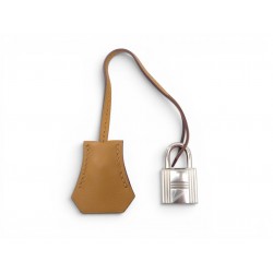 NEUF LOT HERMES CADENAS + TIRETTE AVEC CLOCHETTE CLES SAC KELLY PADLOCK BELL KEY