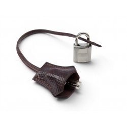 NEUF LOT HERMES CADENAS + TIRETTE AVEC CLOCHETTE CLES SAC KELLY PADLOCK BELL KEY