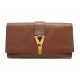SAC POCHETTE A MAIN YVES SAINT LAURENT CHYC 265701 CUIR GRAINE MARRON BAG 1400€