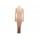 NEUF ROBE LONGUE VERSACE COTELEE BOUTONS MEDUSA 40 IT 36 FR RIBBED DRESS 1160€
