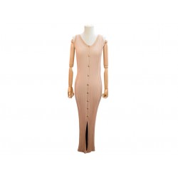 NEUF ROBE LONGUE VERSACE COTELEE BOUTONS MEDUSA 40 IT 36 FR RIBBED DRESS 1160€