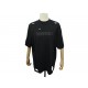 T SHIRT BALENCIAGA EFFET USE DESTROYED TROUS EN COTON NOIR S 44 UNIFIT TOP 695€
