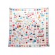 NEUF FOULARD CHANEL TWILL LOS ANGELES ROLLER LOGO CC CARRE 90 EN SOIE SCARF 530€
