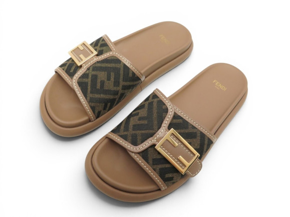  sandales fendi slide 8x8404 38 toile jacquard