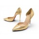 NEUF CHAUSSURES CHRISTIAN LOUBOUTIN IRIZA ESCARPINS 38 EN CUIR DORE SHOES 745€