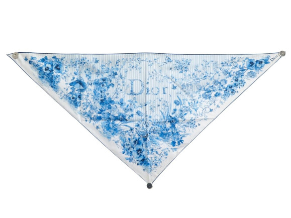 foulard pointu dior toile de jouy floral garden