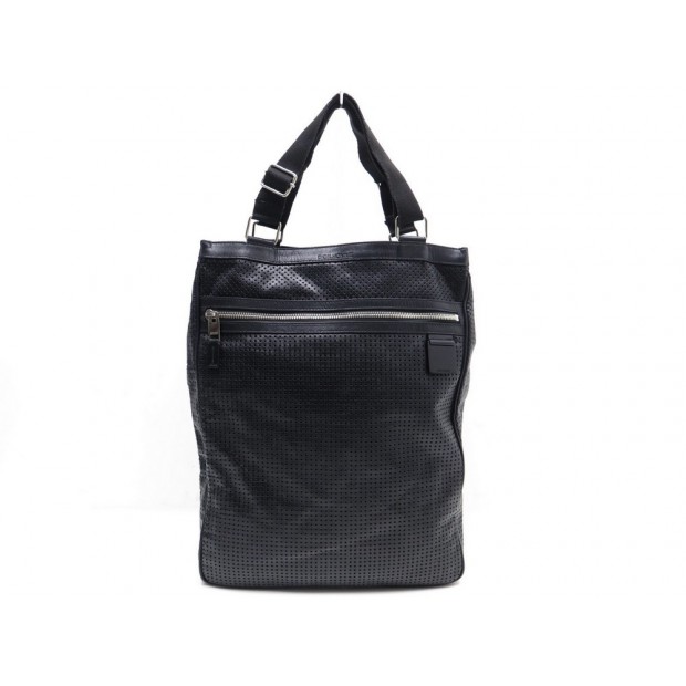 NEUF SAC A MAIN DIOR HOMME CABAS EN CUIR NOIR PERFORE TOTE BAG PERFORATED 1390€