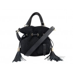 NEUF SAC A MAIN LANCEL 1ER FLIRT PM EDITION LIMITEE PAILLETES NOIR SEAU BAG 675€
