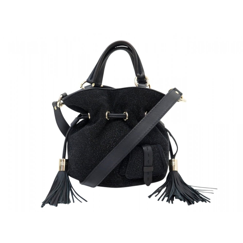 NEUF SAC A MAIN LANCEL 1ER FLIRT PM EDITION LIMITEE PAILLETES NOIR SEAU BAG 675€