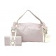 SAC A MAIN + PORTEFEUILLE LANCEL LAURE MANAUDOU CUIR IRISE ROSE HAND BAG WALLET