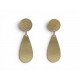 VINTAGE BOUCLES D'OREILLES CELINE PENDANTES LOGO TRIOMPHE LAITON EARRINGS 390€