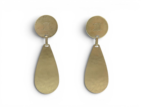 boucles d'oreilles celine pendantes logo