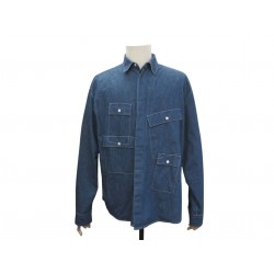 CHEMISE HERMES JEAN 4 POCHES DENIM EN COTON BLEU L 42 BLUE COTTON SKIRT TOP 950€